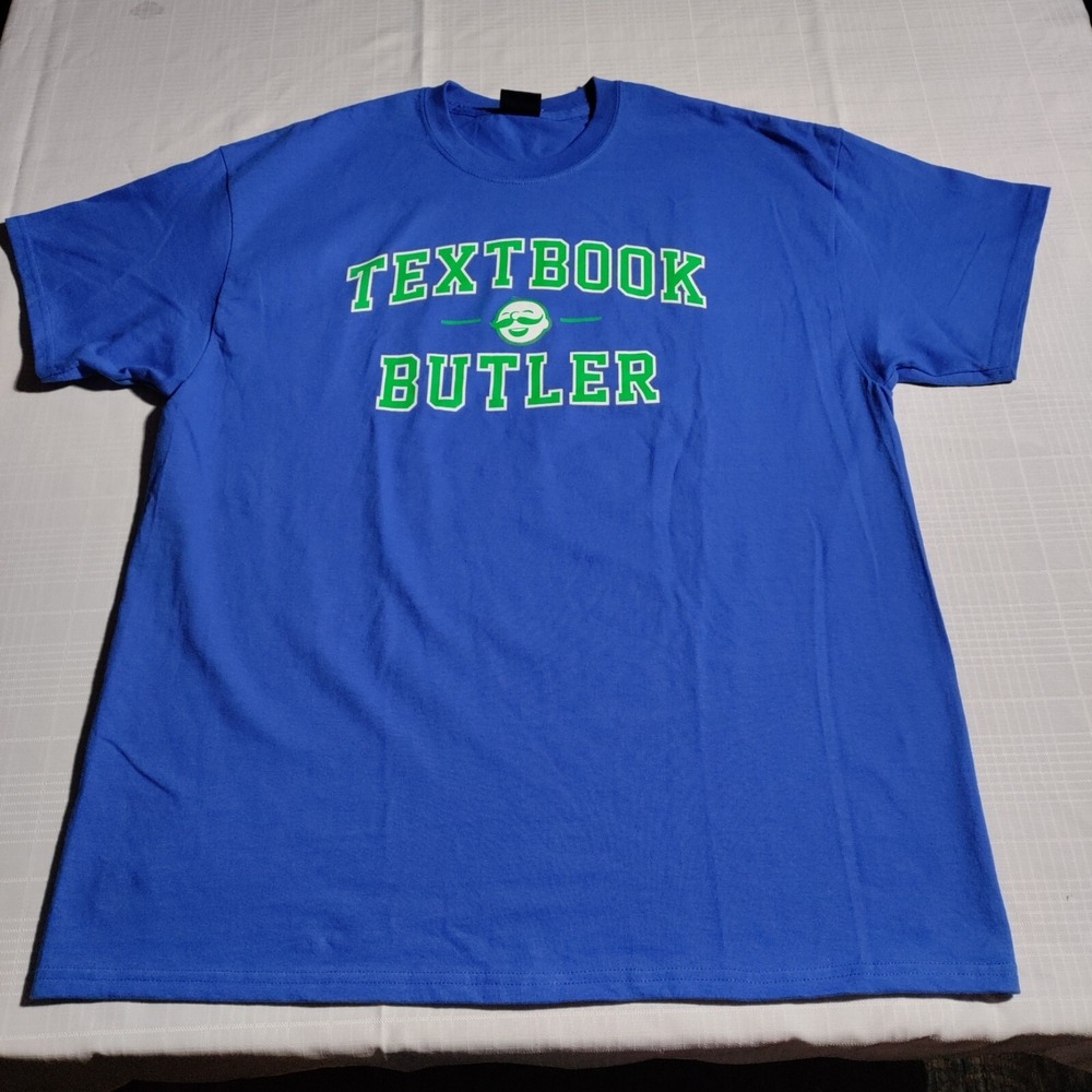 Textbook Butler Blue T Shirt Blue 84 Brand No Size Tag Possible XL Please Read